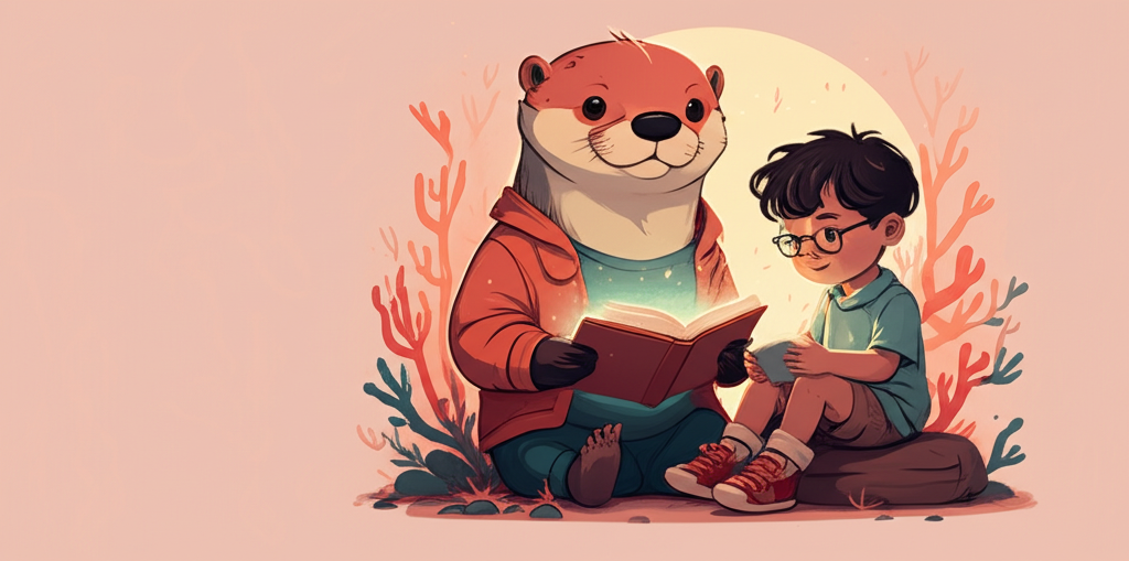 Story Grow - AI reading coach with otter mascot